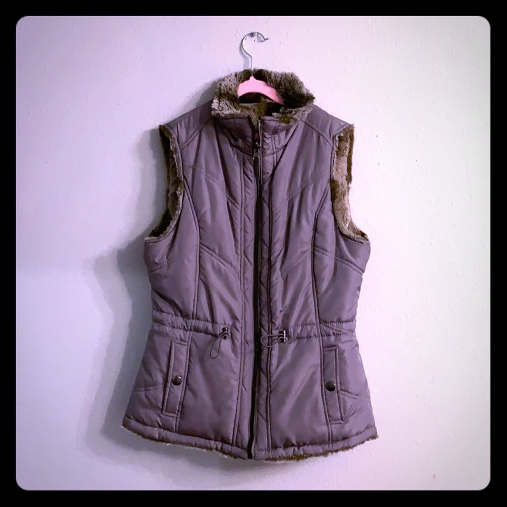 Fur lined vest